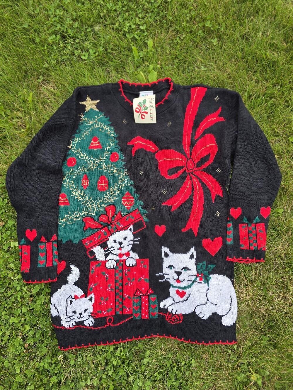 *VTG/NWT* NUTCRACKER Christmas Cat Sweater